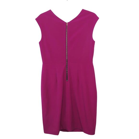 Ivy & Blu Raspberry Purple Shift Dress Midi Dress Size 10P Formal Classic - Picture 5 of 7